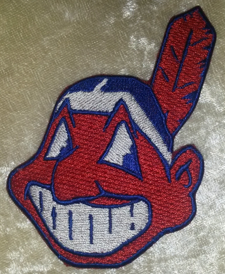 Cleveland Indians 3.5″ Chief Wahoo Iron On Embroidered Patch ~FREE SHIP!!~