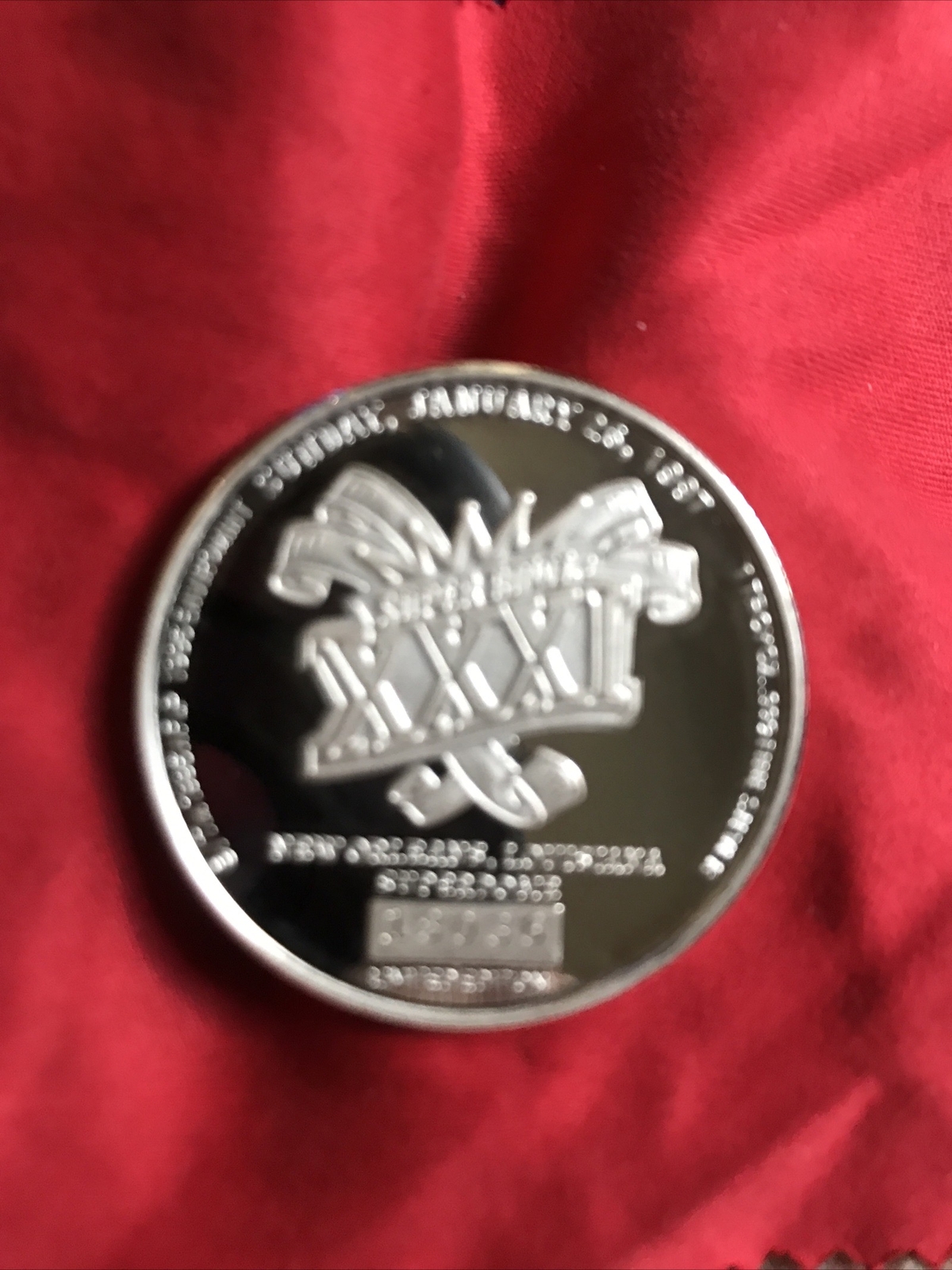 SUPER BOWL XXXI PACKERS 1 Troy OZ COIN BEAUTIFUL PL FINISH