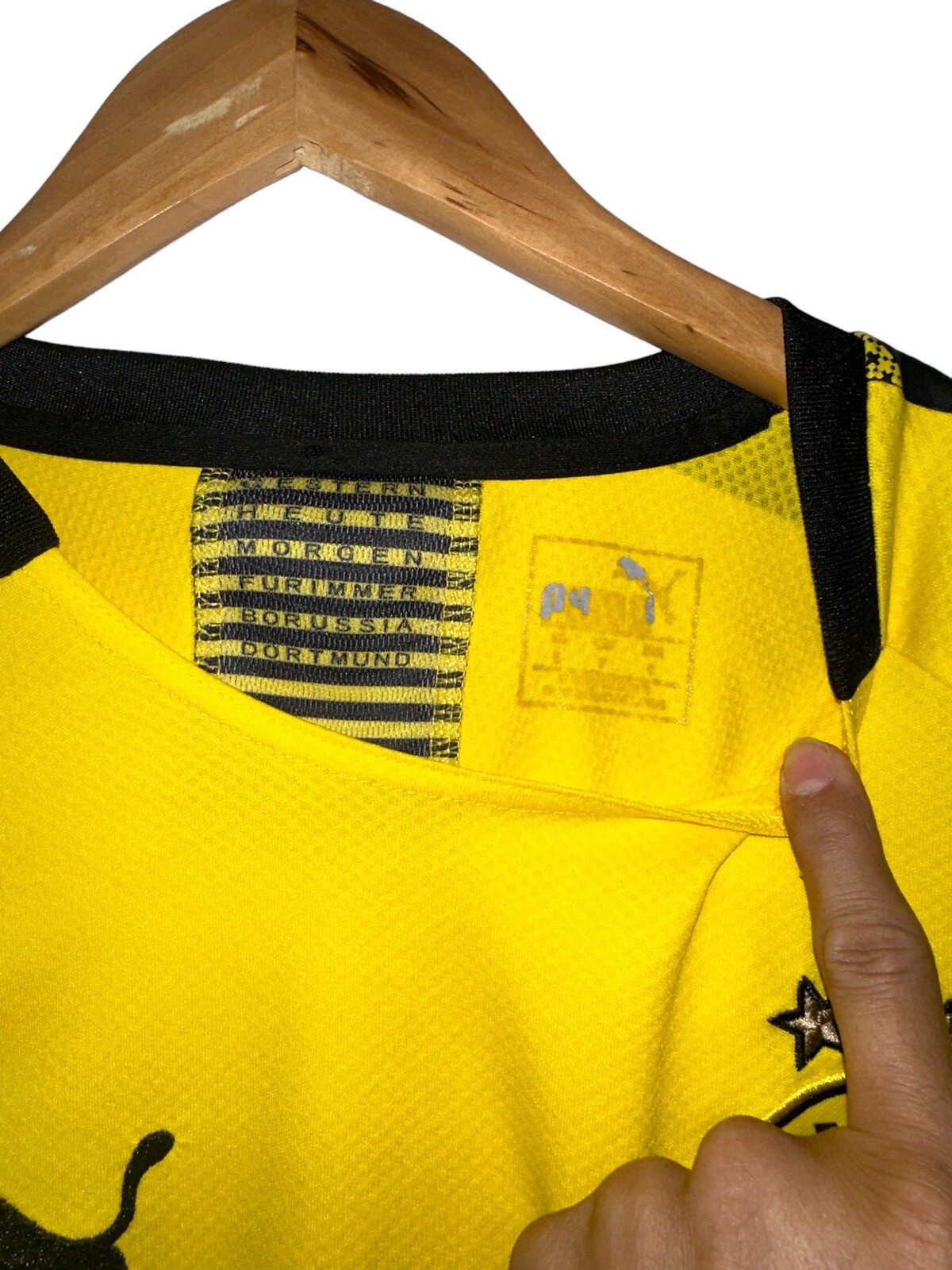 Puma Dortmund Erling Haaland #17 Home Yellow Jersey Size Small