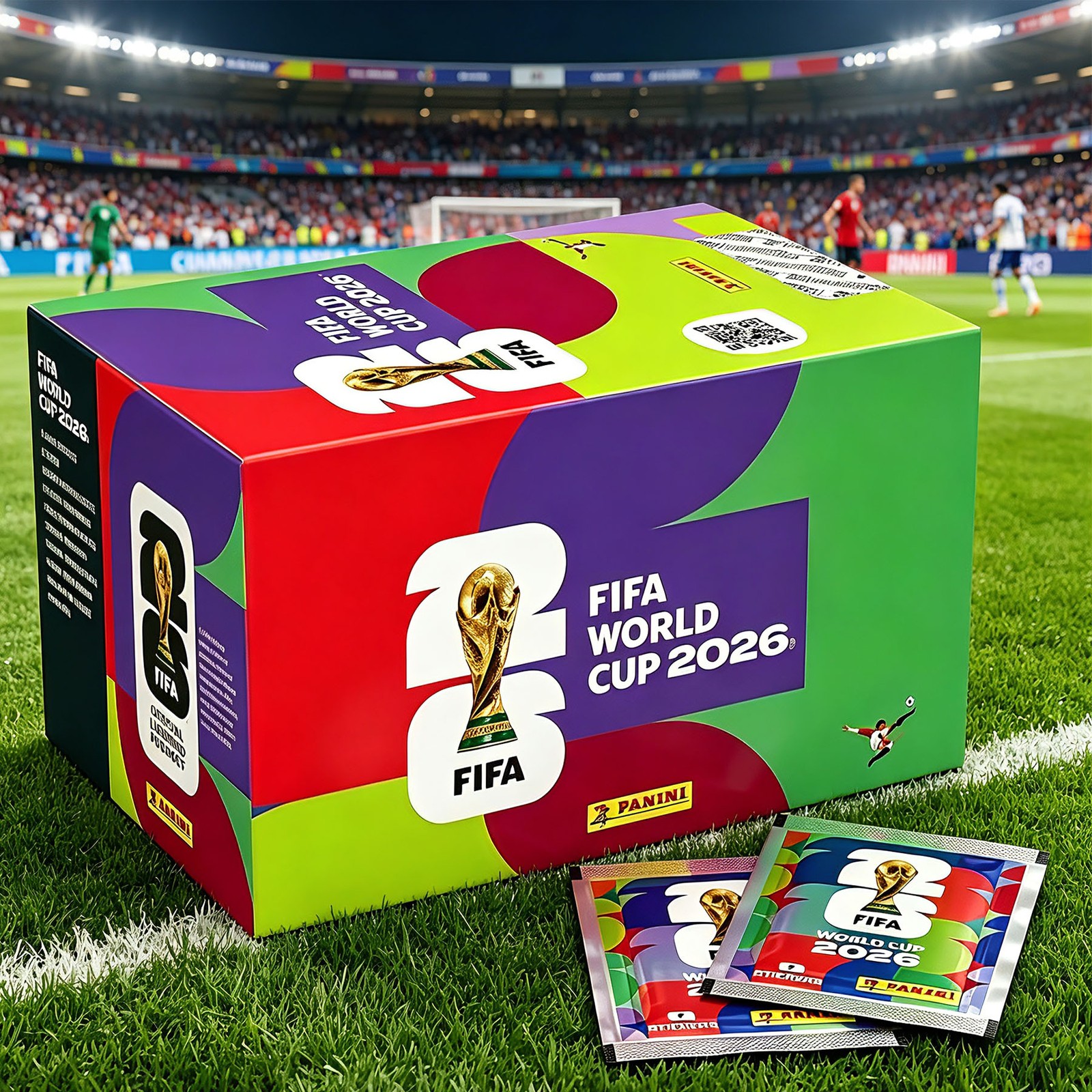 2026 New! FIFA World Cup 2026 Panini Sticker Box Display Box 100-Packs Gift