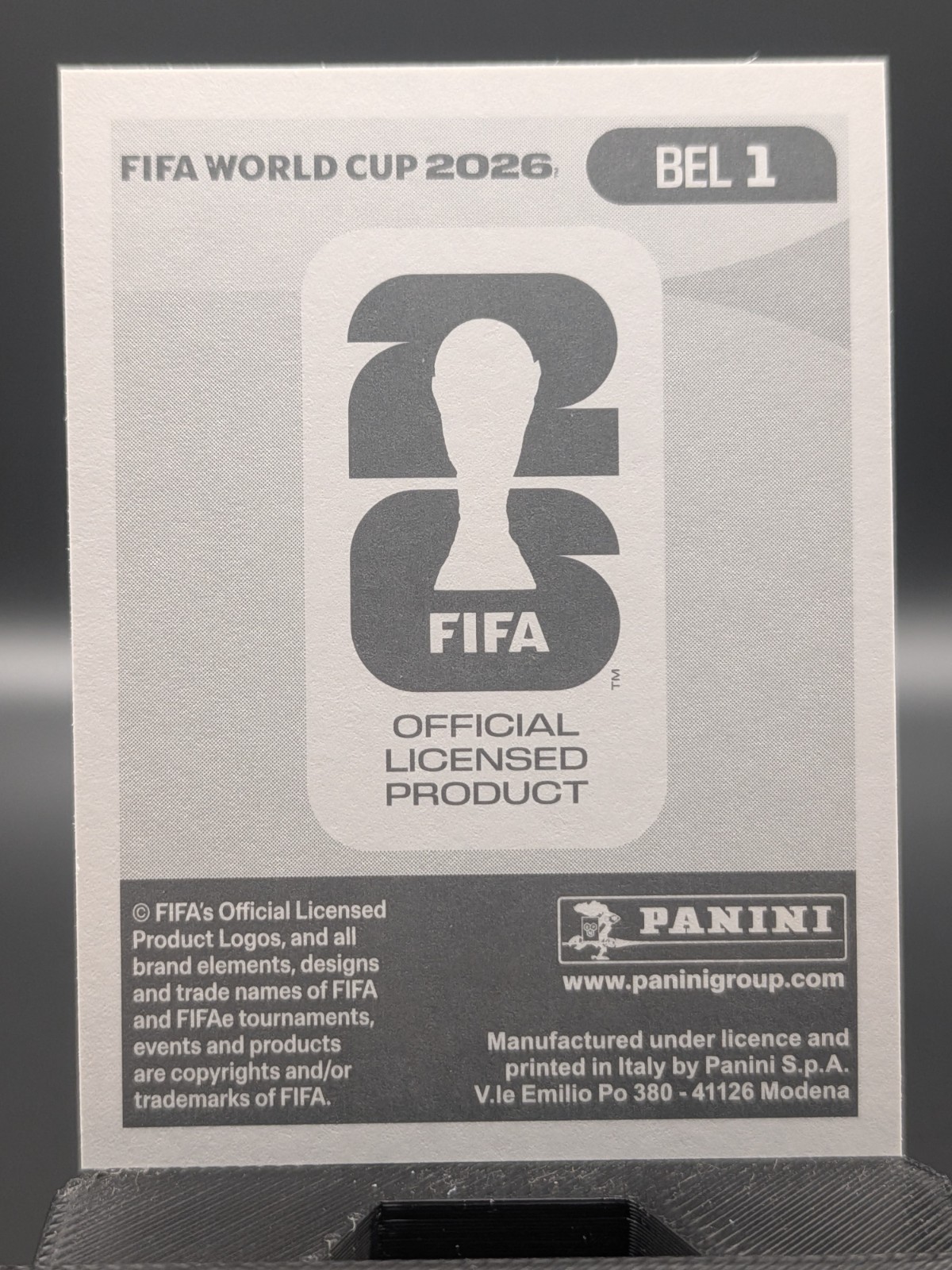 Panini FIFA World Cup 2026 Belgium BEL 1 Holo Foil Team Logo Sticker