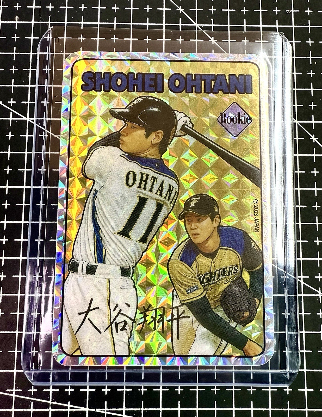 Shohei Ohtani International Vending Sticker Card (Japan Baseball) Prism Gold
