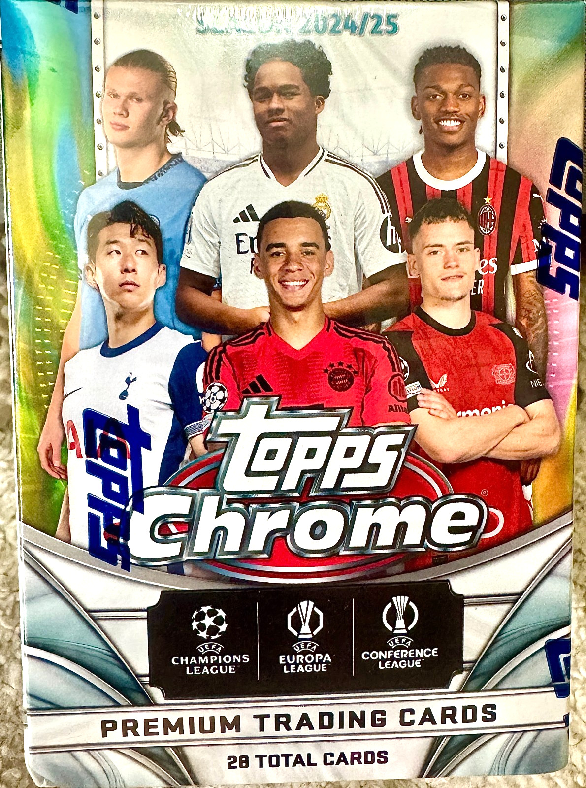 2024-25 Topps Chrome – UEFA Club Competitions Soccer Trading Cards – Blaster Box