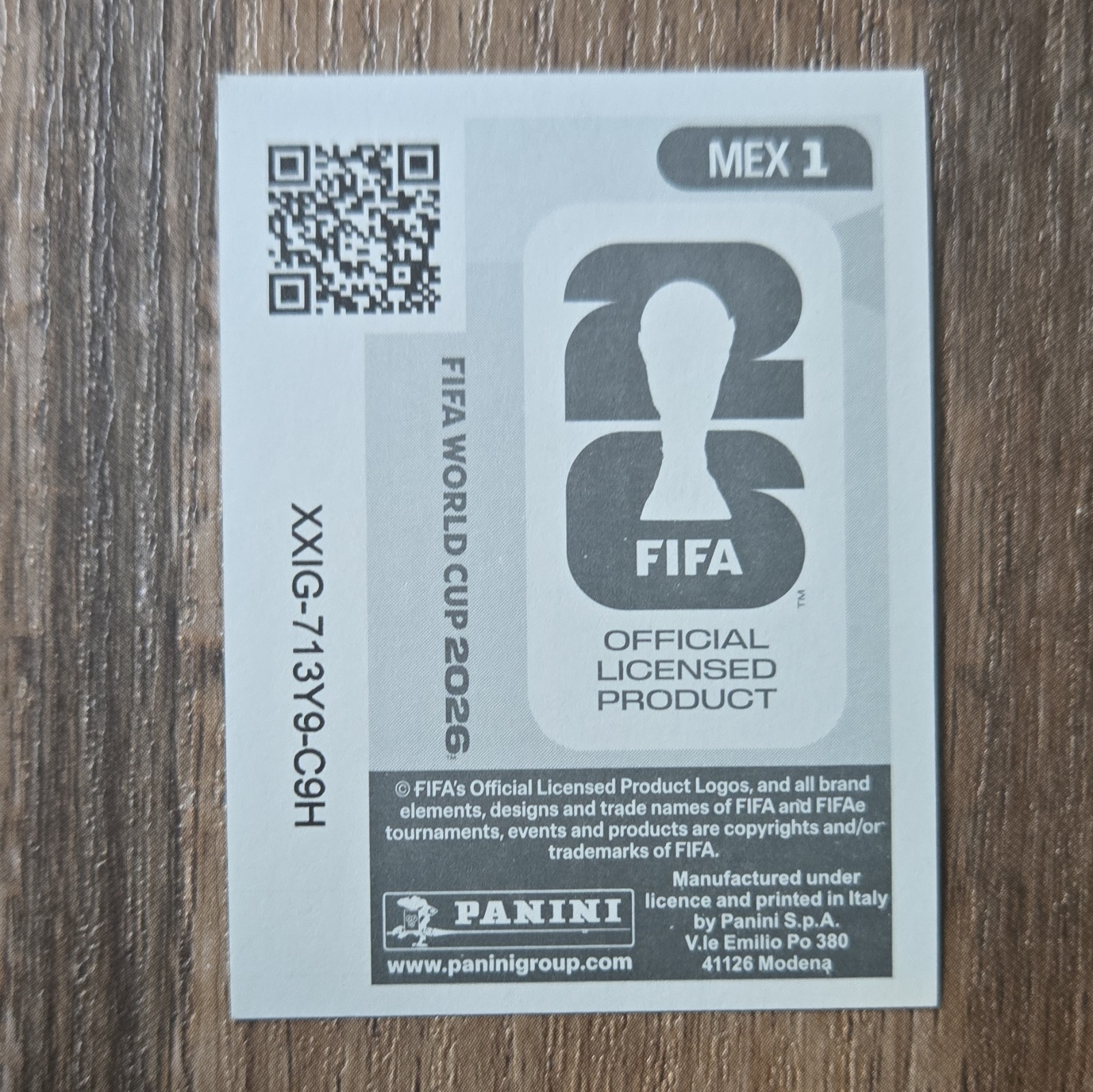 Panini FIFA World Cup 2026 Soccer Sticker Mexico Crest/Logo MEX 1