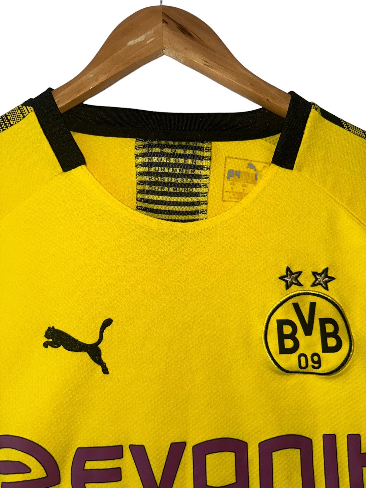Puma Dortmund Erling Haaland #17 Home Yellow Jersey Size Small