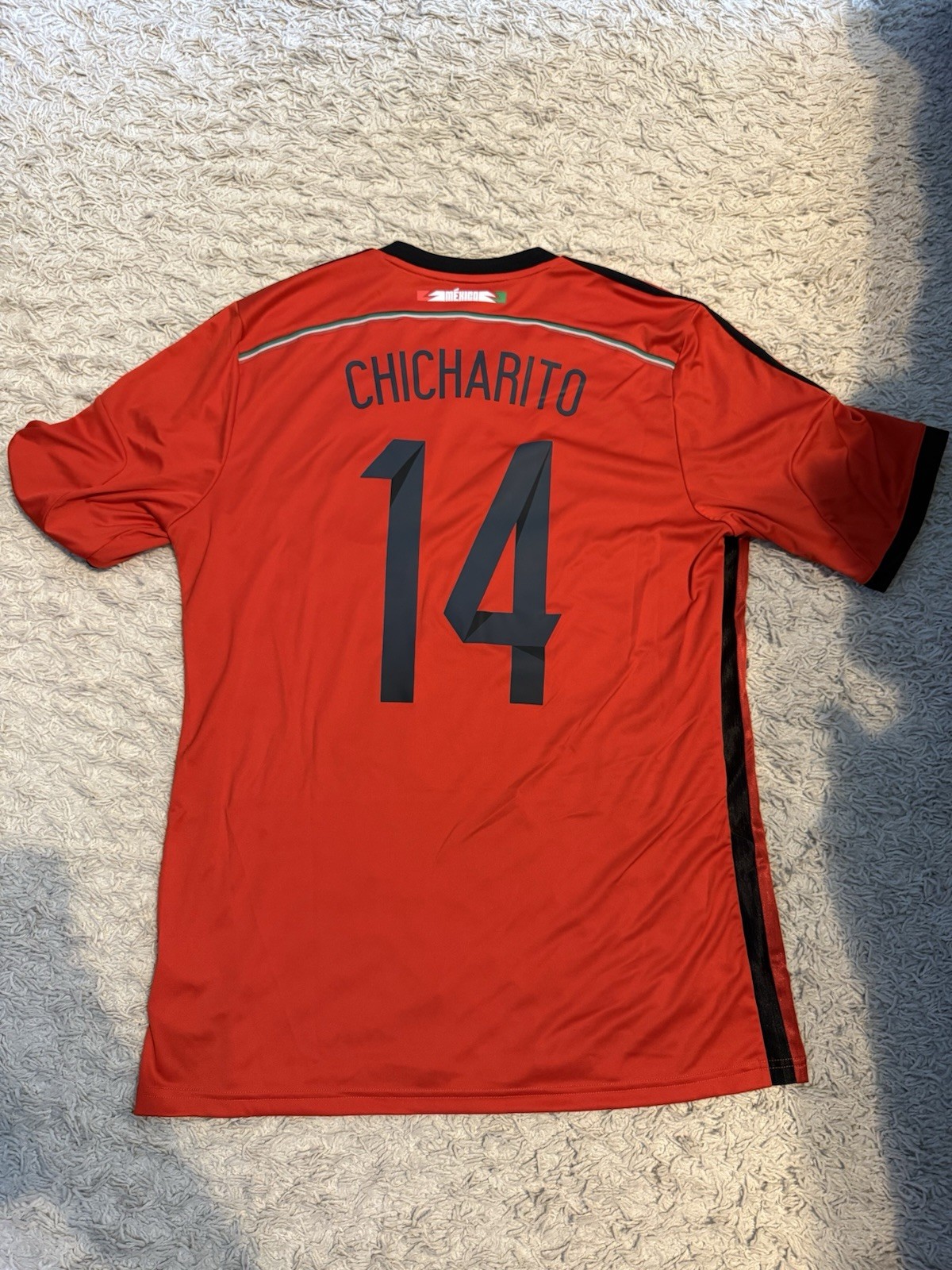 Adidas Authentic Mexico Chicharito #14 Climacool Soccer Jersey Size L Red/Black