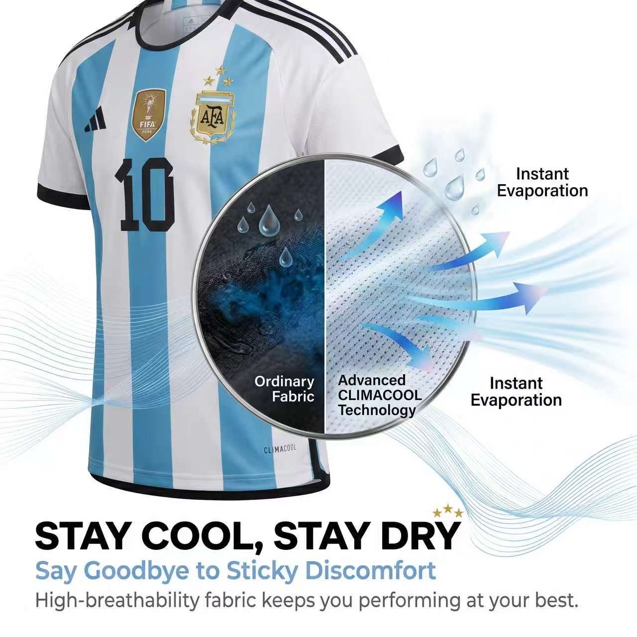 2026 Argentina Home Jersey – Player Version Messi #10 Brand NEW. XL