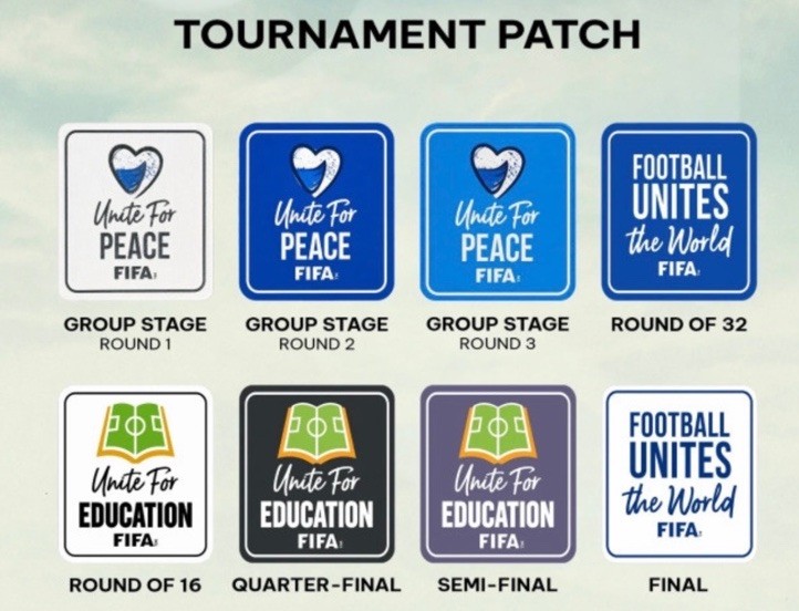 2026 FIFA World Cup Soccer Jersey Group Stage Round 2 Unite For peace DB Patch