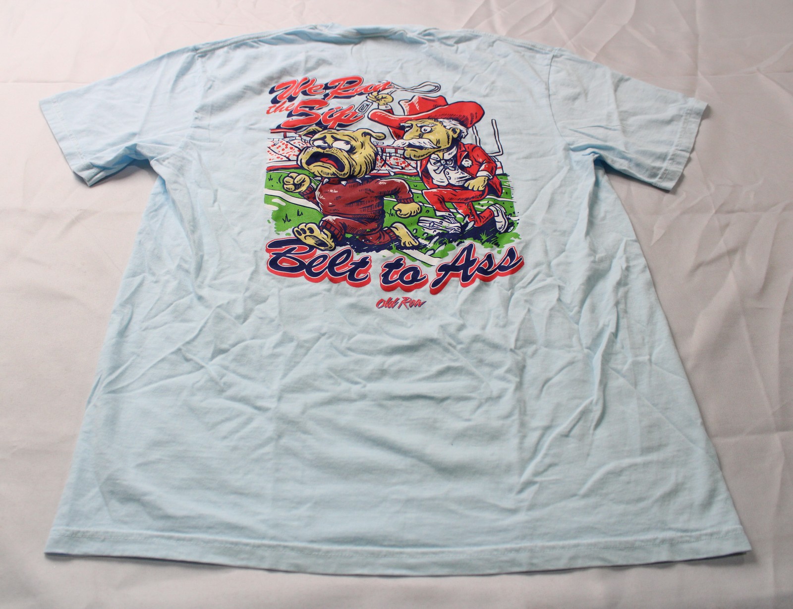 Ole Miss Rebels Unisex Adult’s Old Row BTA Graphic T-Shirt EJ3 Blue Large NWT