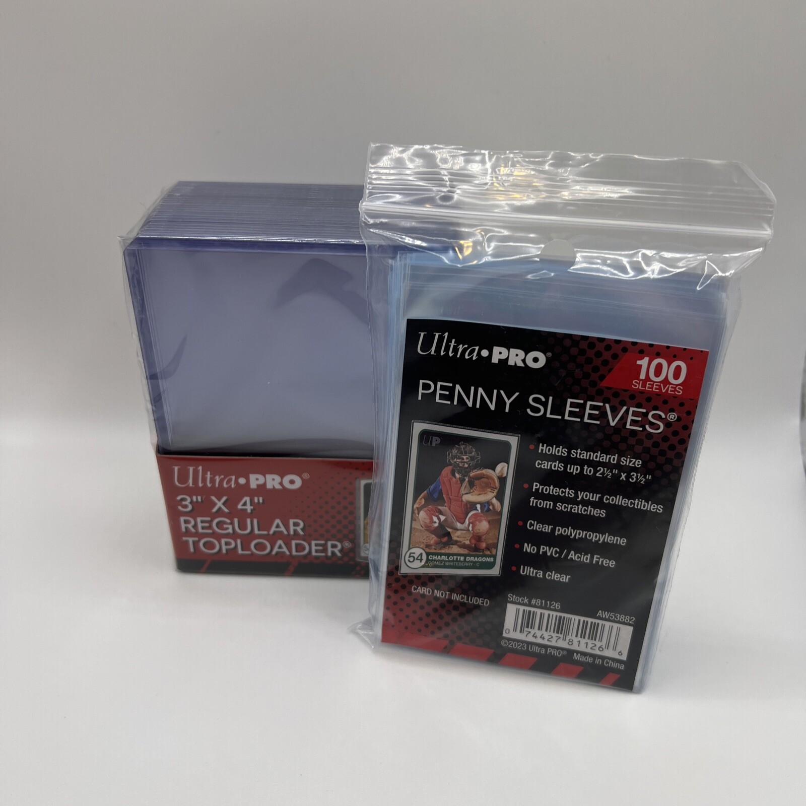 Ultra Pro 3X4 35pt Toploaders 1 Pack of 25 for Standard Cards and 100 sleeves