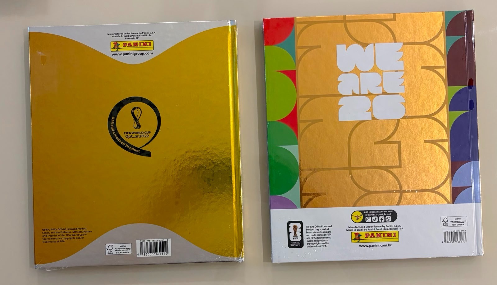 GOLD HARDCOVER ALBUM WC 2026, 2022 BRAZIL PANINI – SEALED