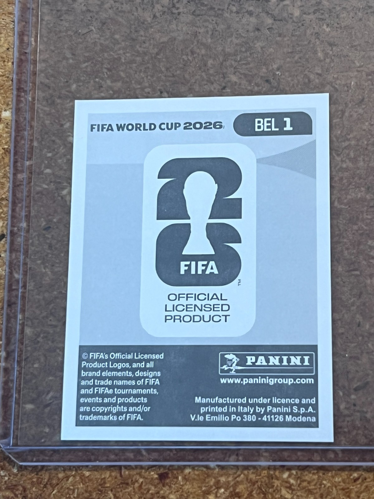 2026 Panini FIFA World Cup Soccer Sticker US Edition # BEL 1 Belgium Foil
