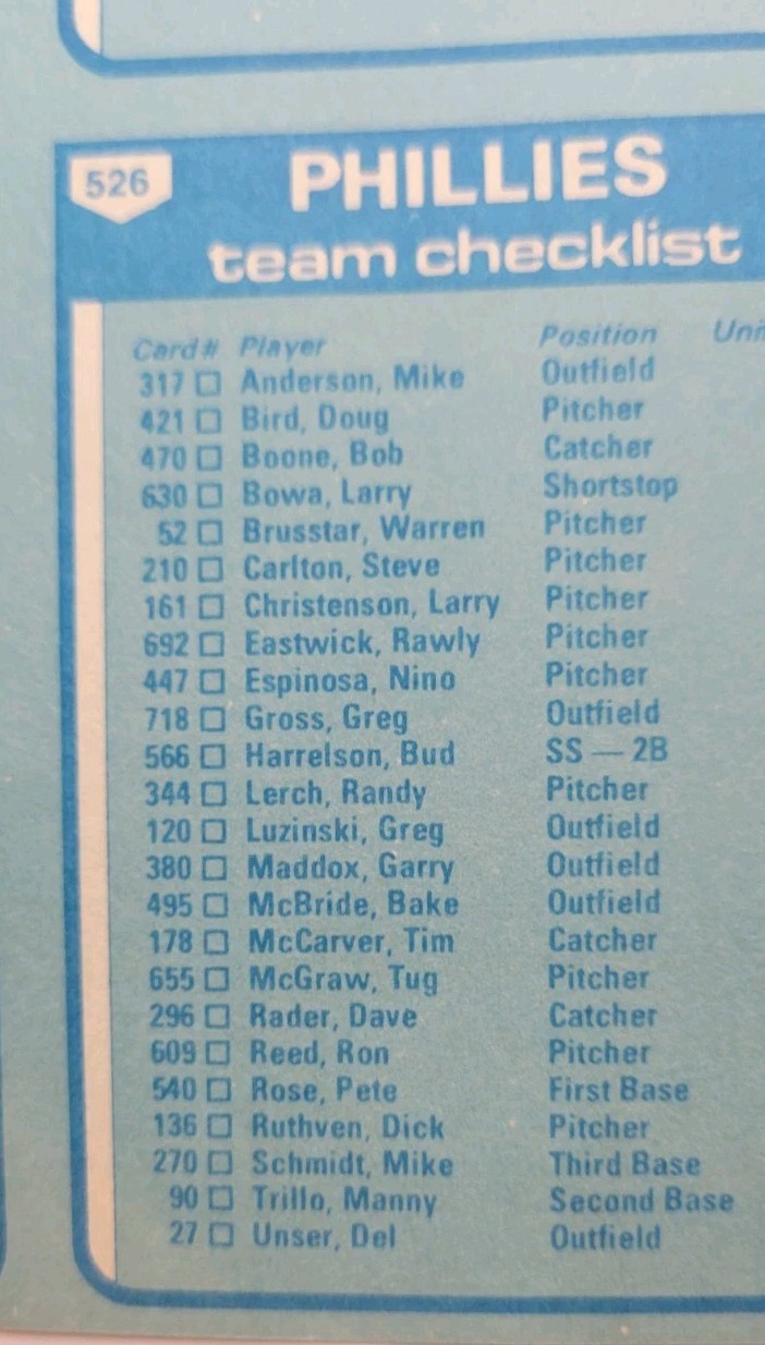 1980 Topps Uncut Baseball Team Photo Sheet All MLB Teams Ricky Henderson RC Year