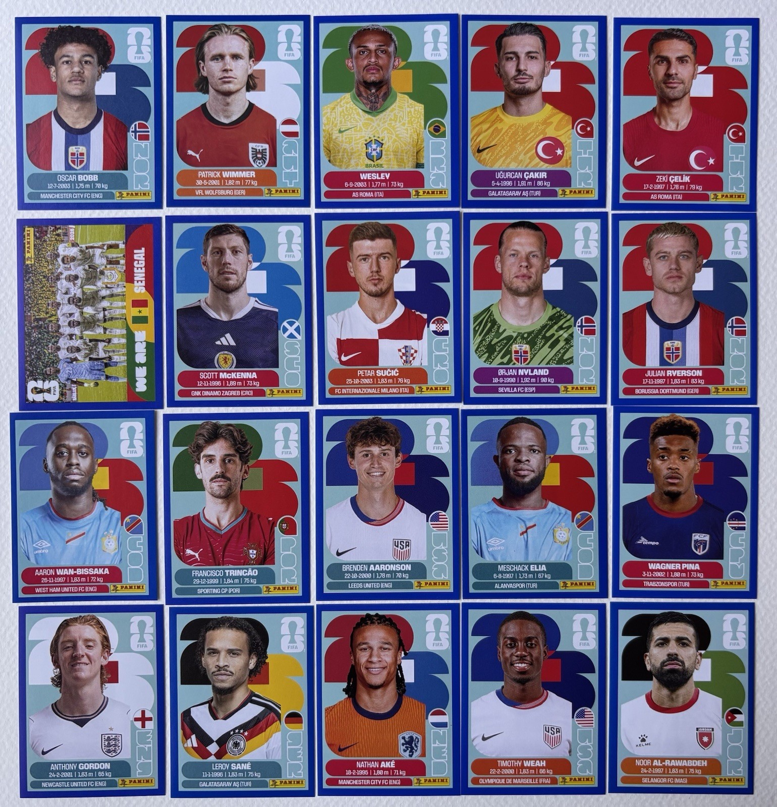 Panini FIFA World Cup 2026 BLUE Stickers Complete Your Set – Pick From List
