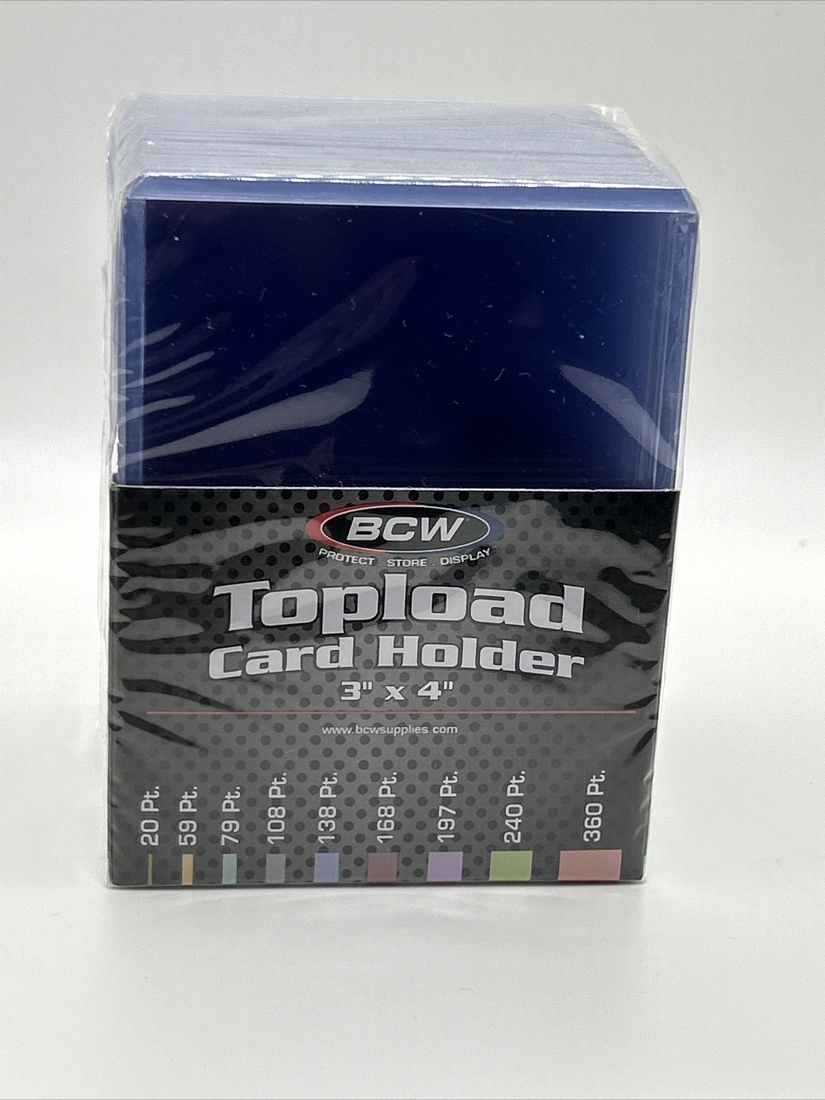 BCW 3X4 Thick Card Toploaders 1 Pack of 25 for up to 79pt Point Cards