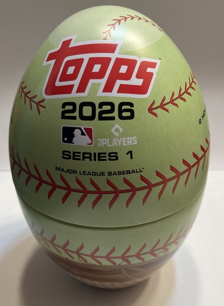 2026 Topps Series 1 Easter Egg Tin – EMPTY NO CARDS – Lime Green – baseball