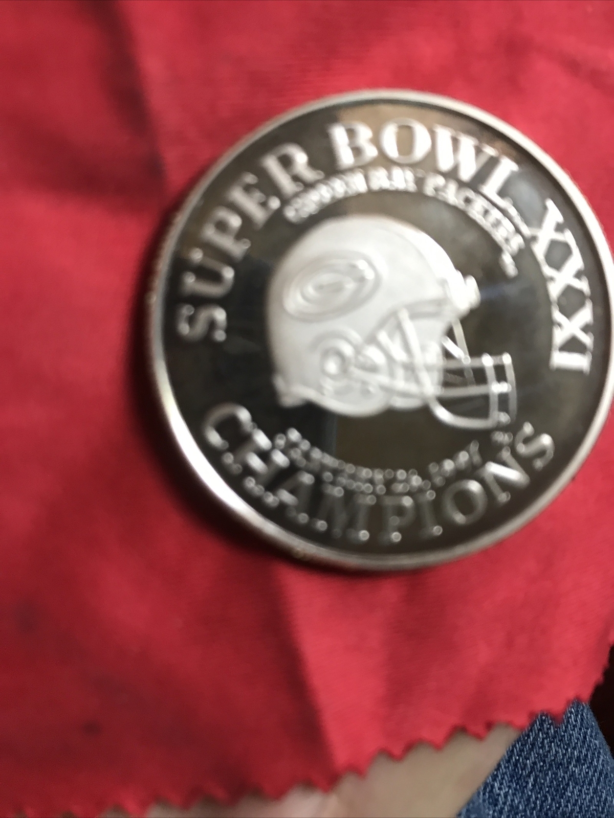 SUPER BOWL XXXI PACKERS 1 Troy OZ COIN BEAUTIFUL PL FINISH