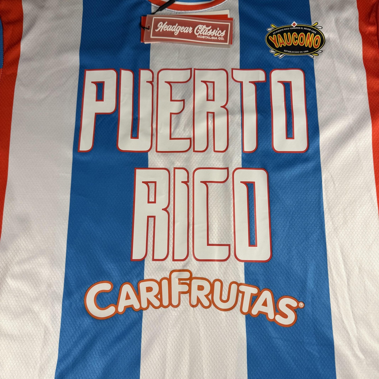 Puerto Rico Jersey Shirt Mens XL Multi-Color Soccer Headgear Classics Striped 19