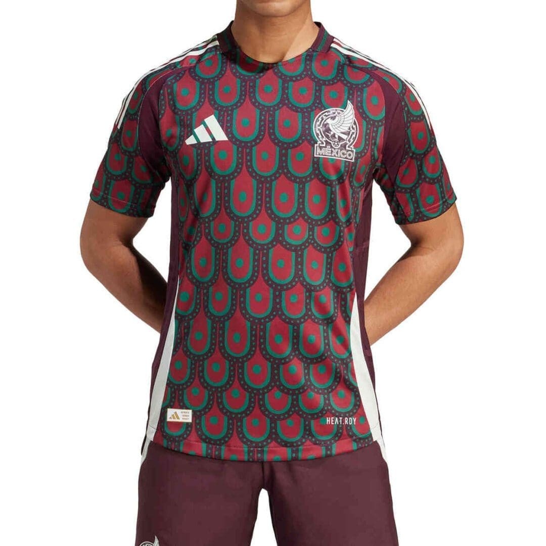 ADIDAS MEXICO 2024M ENS AUTHENTIC HOME JERSEY RED COLOR HD6898 COPA AMERICA