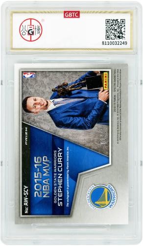 Autographed Stephen Curry Warriors Basketball Card Item#14662072 COA