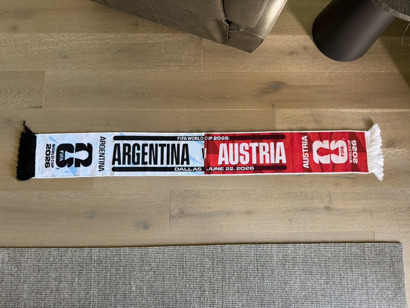 RARE Argentina vs. Austria FIFA World Cup 2026 Matchup Scarf Officially Licensed