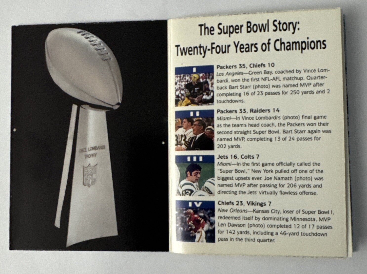 NFL Super Bowl XXV Silver Anniversary Candy Tin w/ SB Booklet (5” x 7” x 4”)