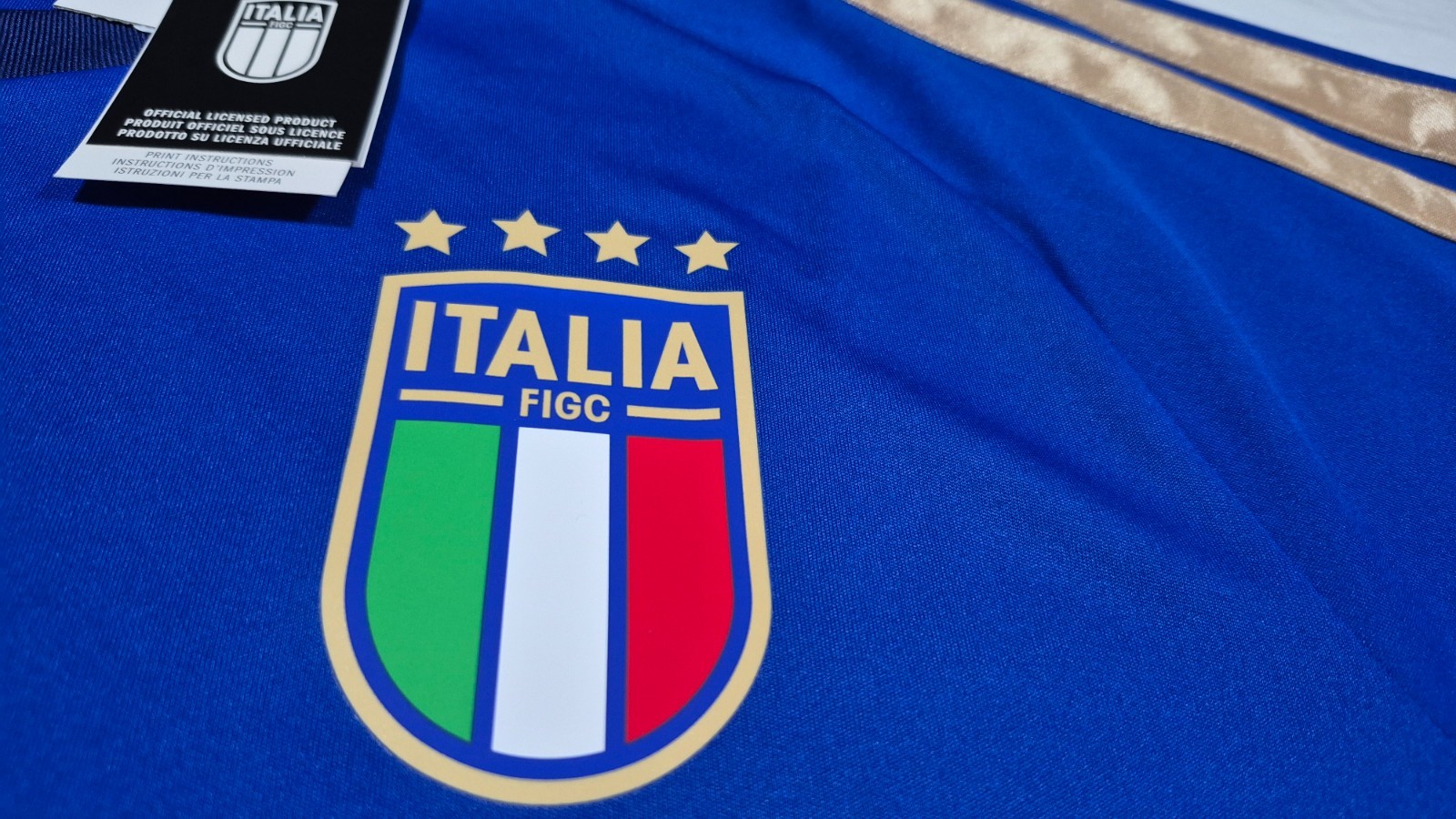 Adidas Authentic Italy Futbol Soccer 2025-2026 Fan Jersey Men’s JY7588 Blue