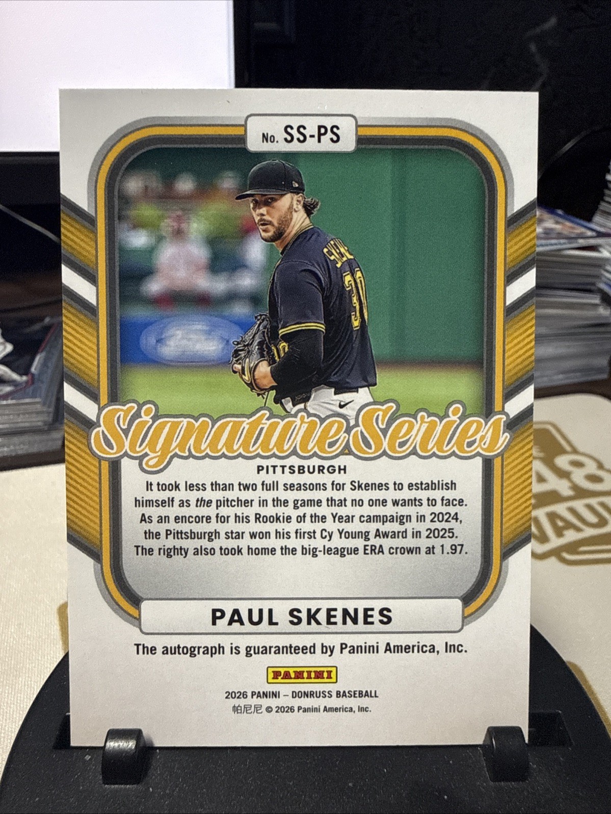 Paul Skenes 2026 Donruss Autograph /99 Signature Series SS-PS Pirates Auto