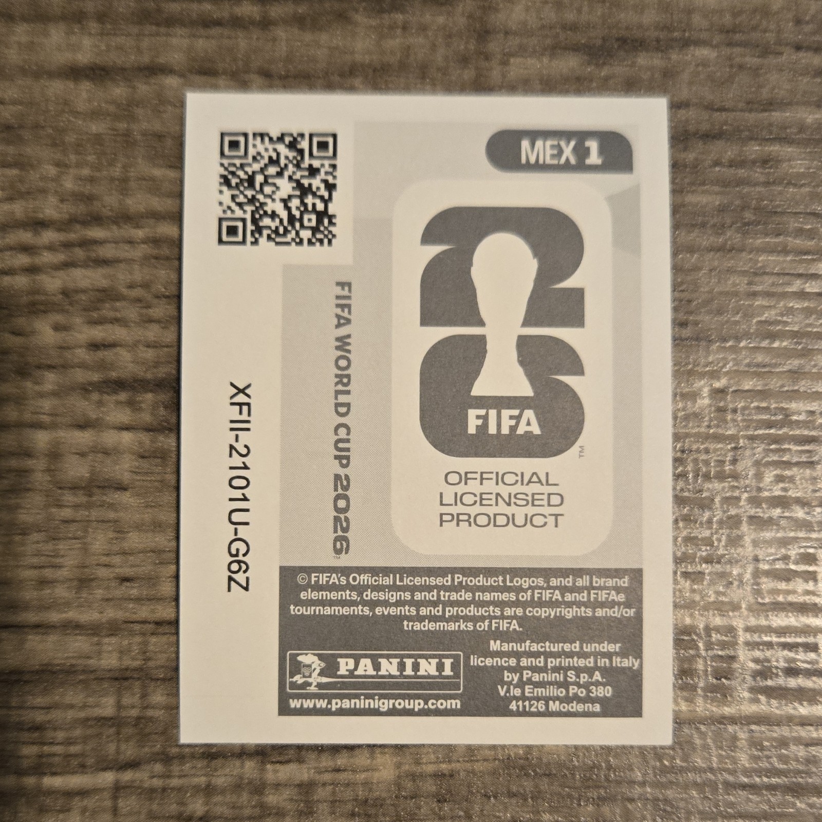Panini FIFA World Cup 2026 Soccer Sticker Mexico Logo/Badge MEX 1