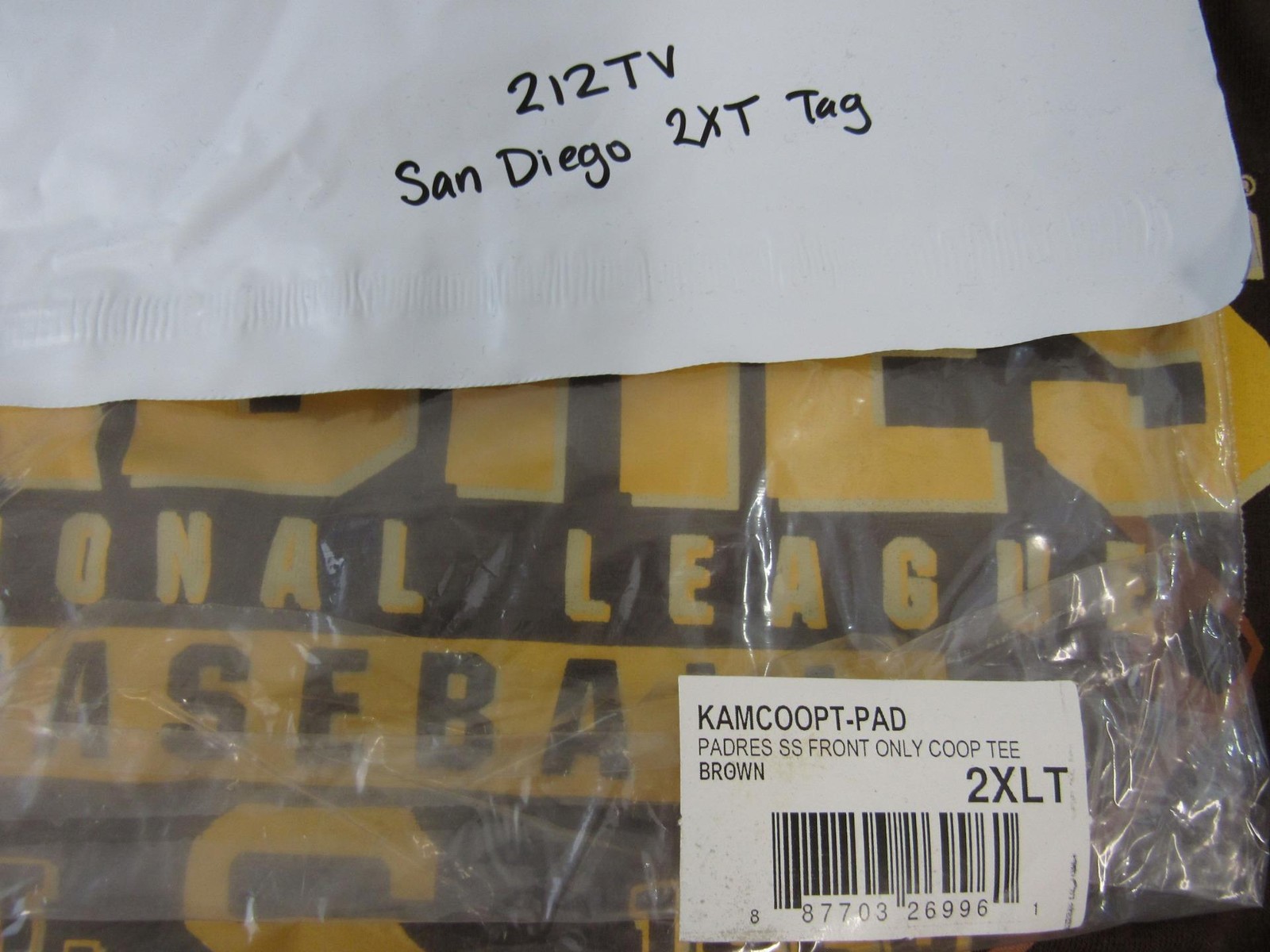 San Diego Padres Mens Big & Tall Sizes 2XL-3XL-4XL-5XL-6XL Majestic Brown Shirt