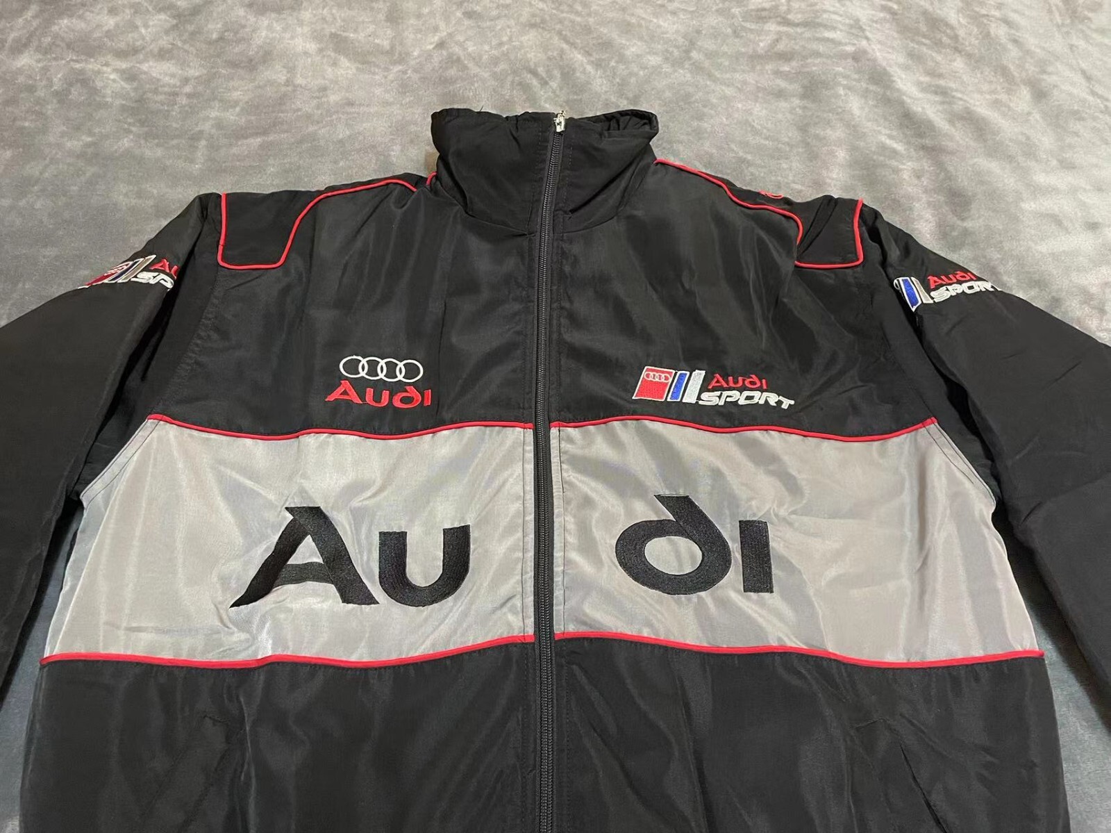 Unisex Adult Audi Jacket Ebroidered Cotton Padded F 1 Racing Jacket