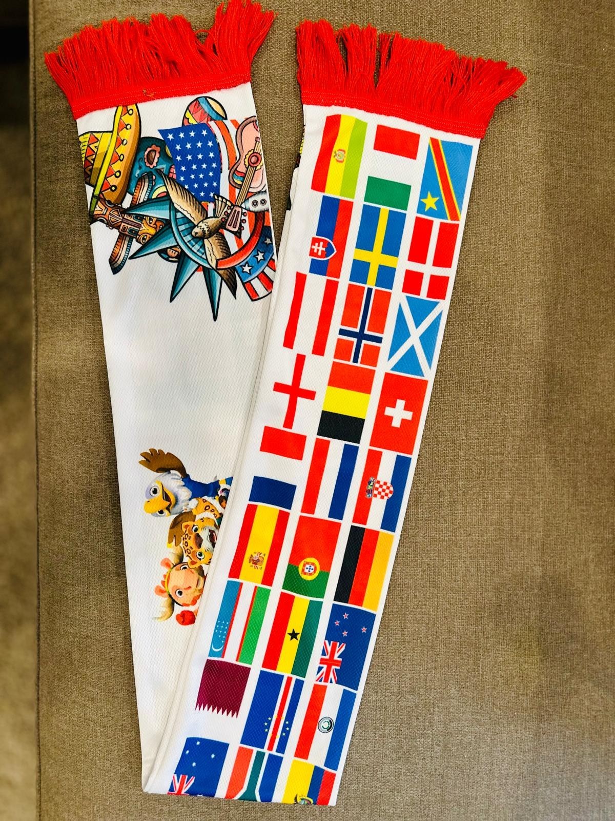 Custom FIFA World Cup 2026 Soccer Fan Scarf Multi-Color One Size Souvenir