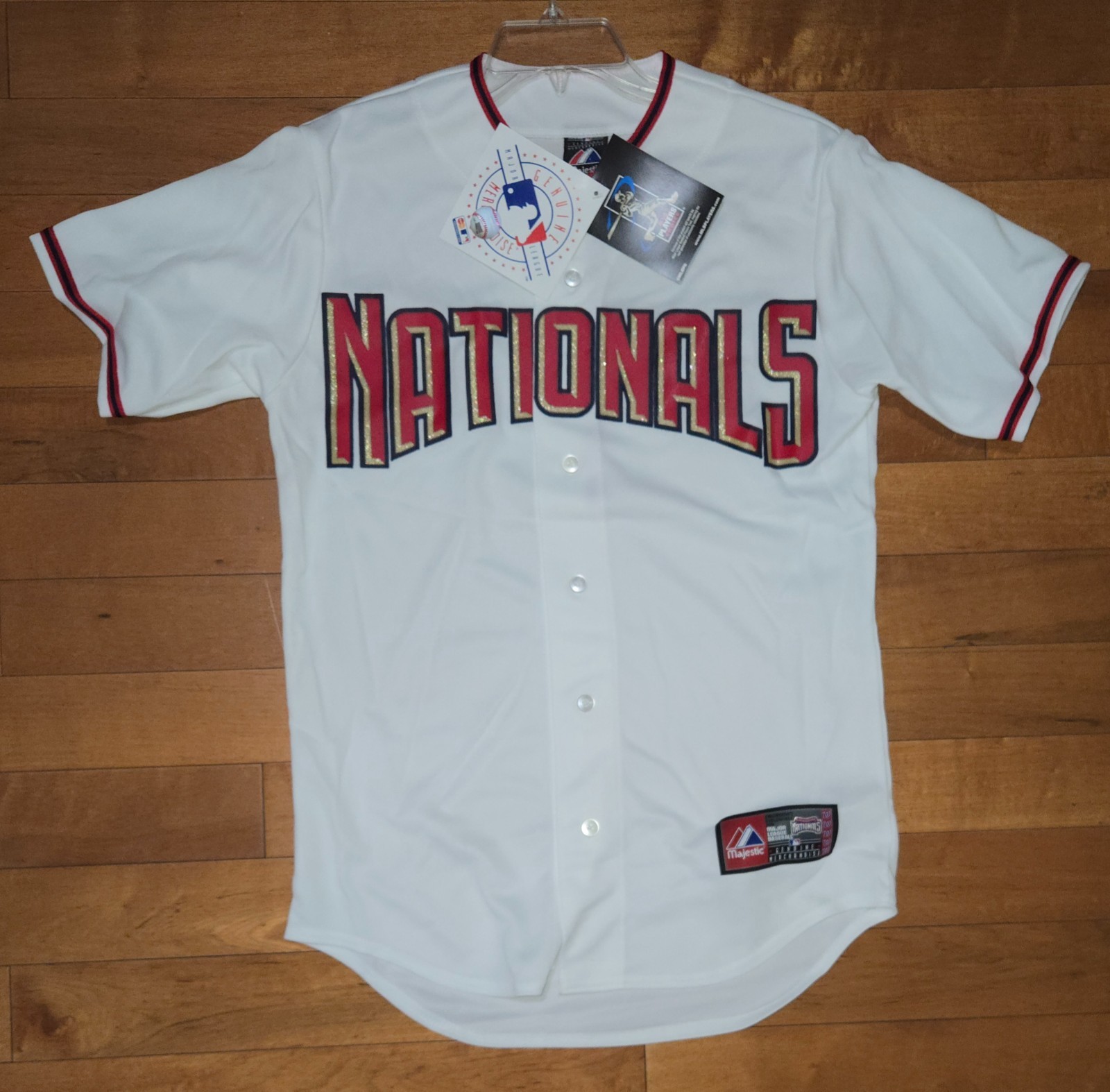 MLB Majestic Washington Nationals White Baseball Jersey Men’s Size S Made in USA