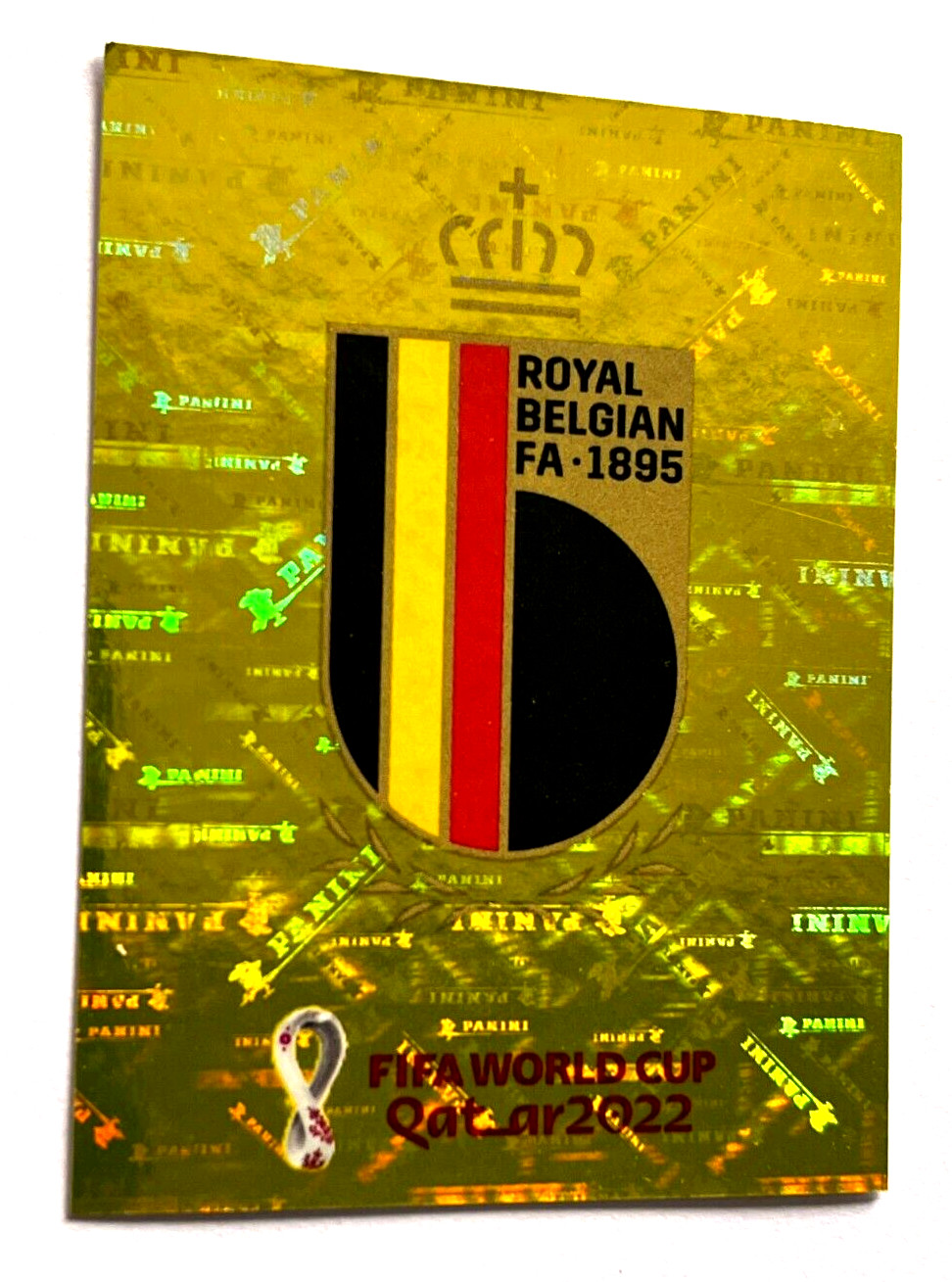 2022 FIFA WC Qatar Panini Sticker #362 BEL 1 BELGIUM SHIELD Brazil Edition