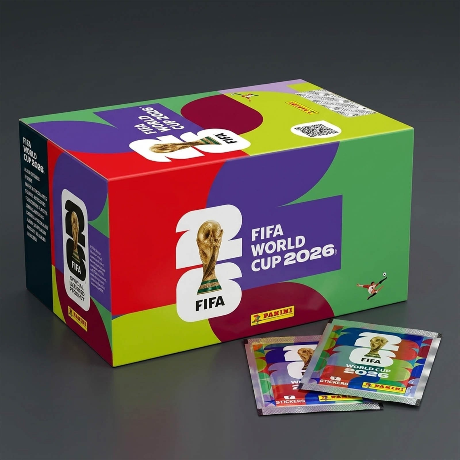 2026 New! FIFA World Cup 2026 Panini Sticker Box Display Box 100-Packs Gift