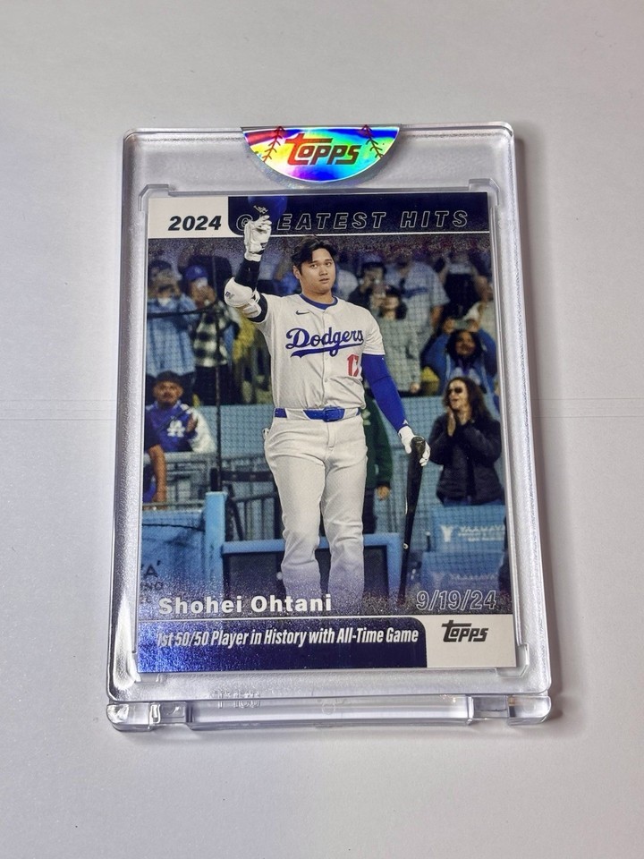 Shohei Ohtani RARE Refractor SSP Investment Card Topps Dodgers 50/50 ENCASED
