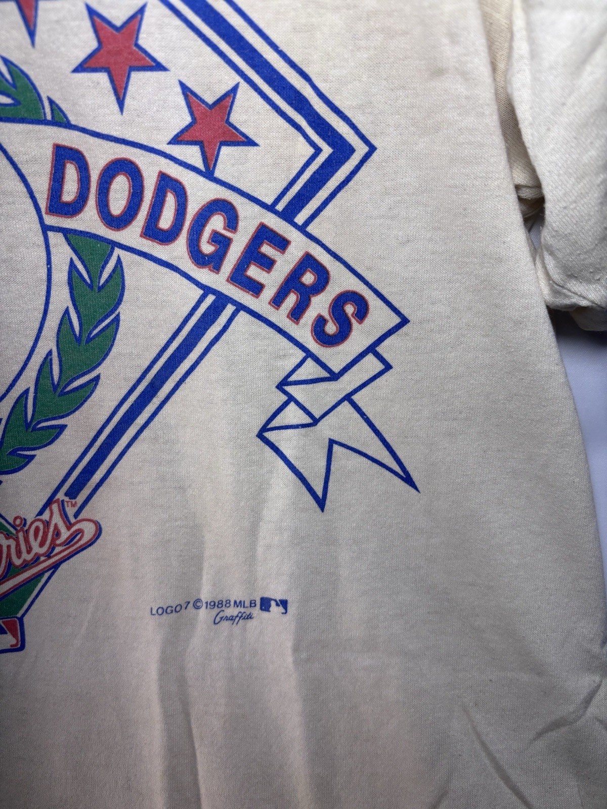 VTG 1988 LA Dodgers World Series Champions T-Shirt Large Tee Jays Single Stitch