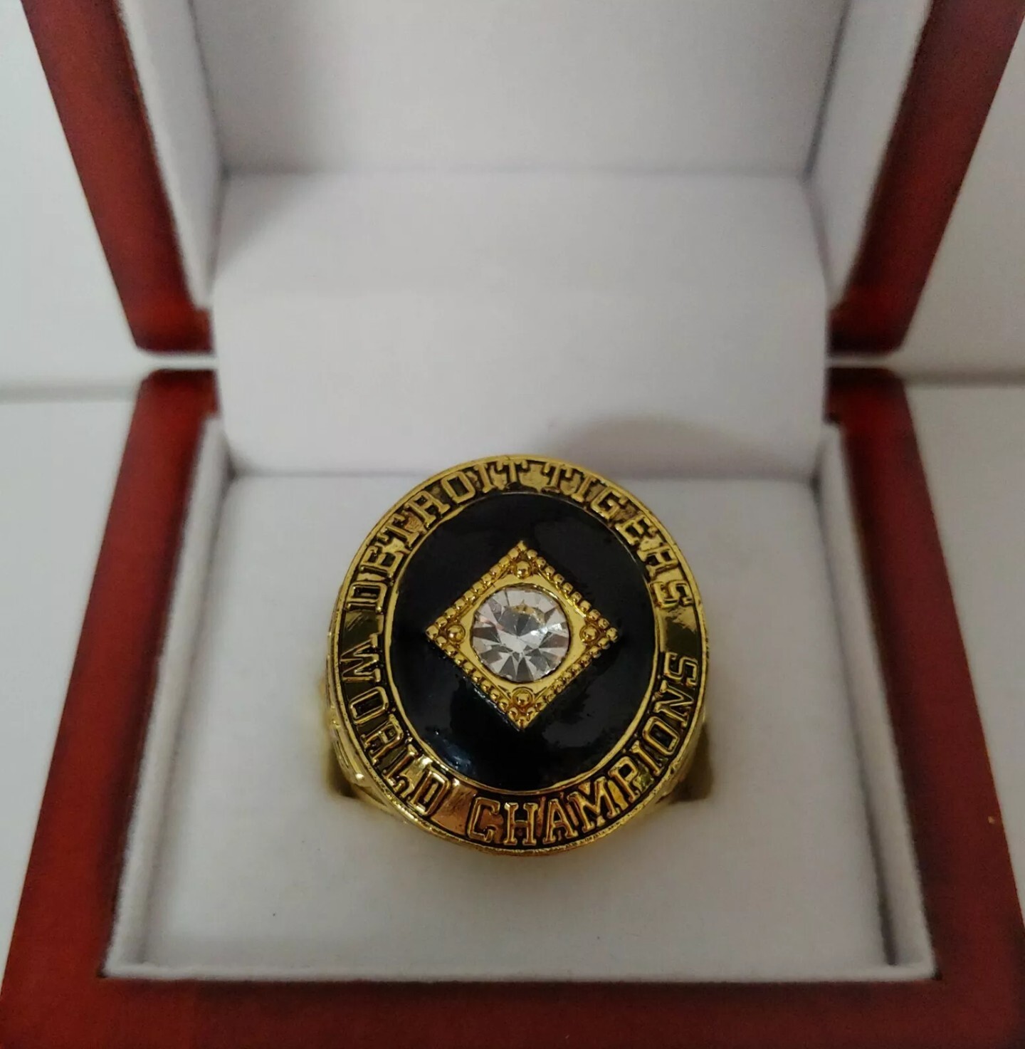 Albert Kaline – 1968 Detroit Tigers World Series Ring With Wooden Display Box