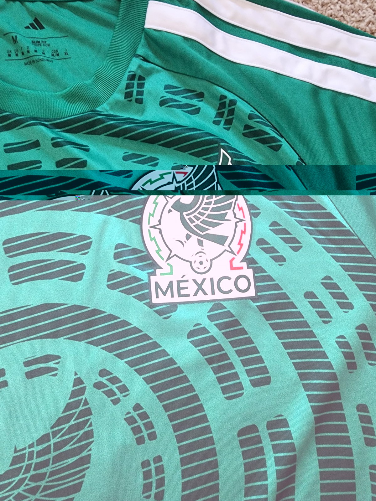 adidas Men’s Mexico Jersey size M fmf h jsy fan made in Honduras