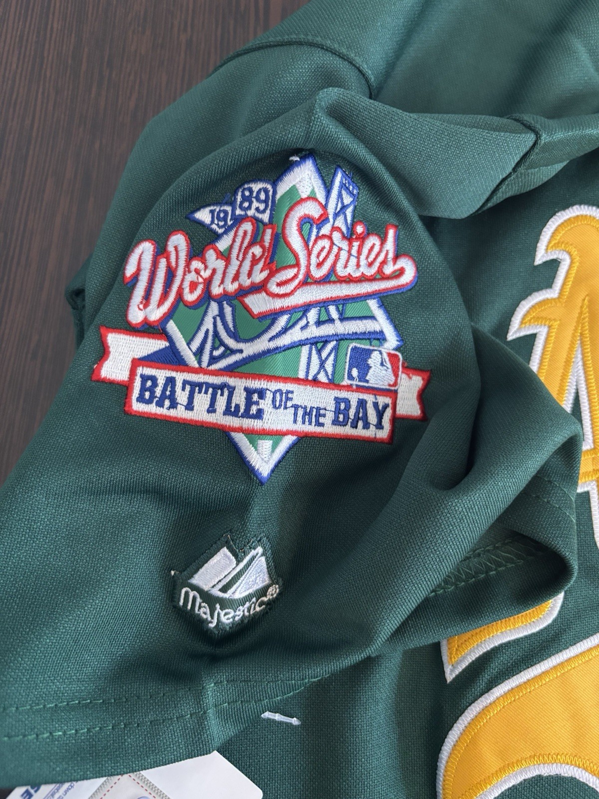 Mark McGwire Oakland Athletics 1989 World Series Men’s Jersey! Ships Same Day!