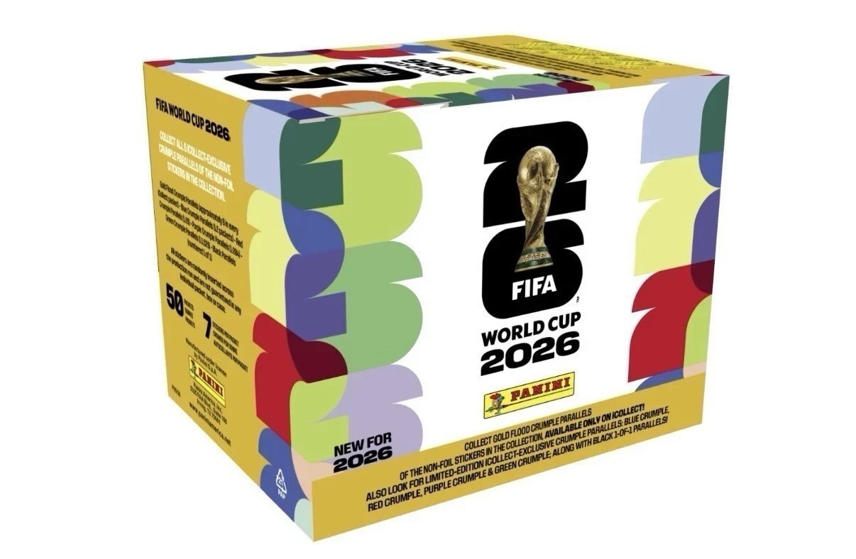 PRESALE FIFA World Cup 2026 Stickers 50-Pack Box Gold Limited & Hardcover Album