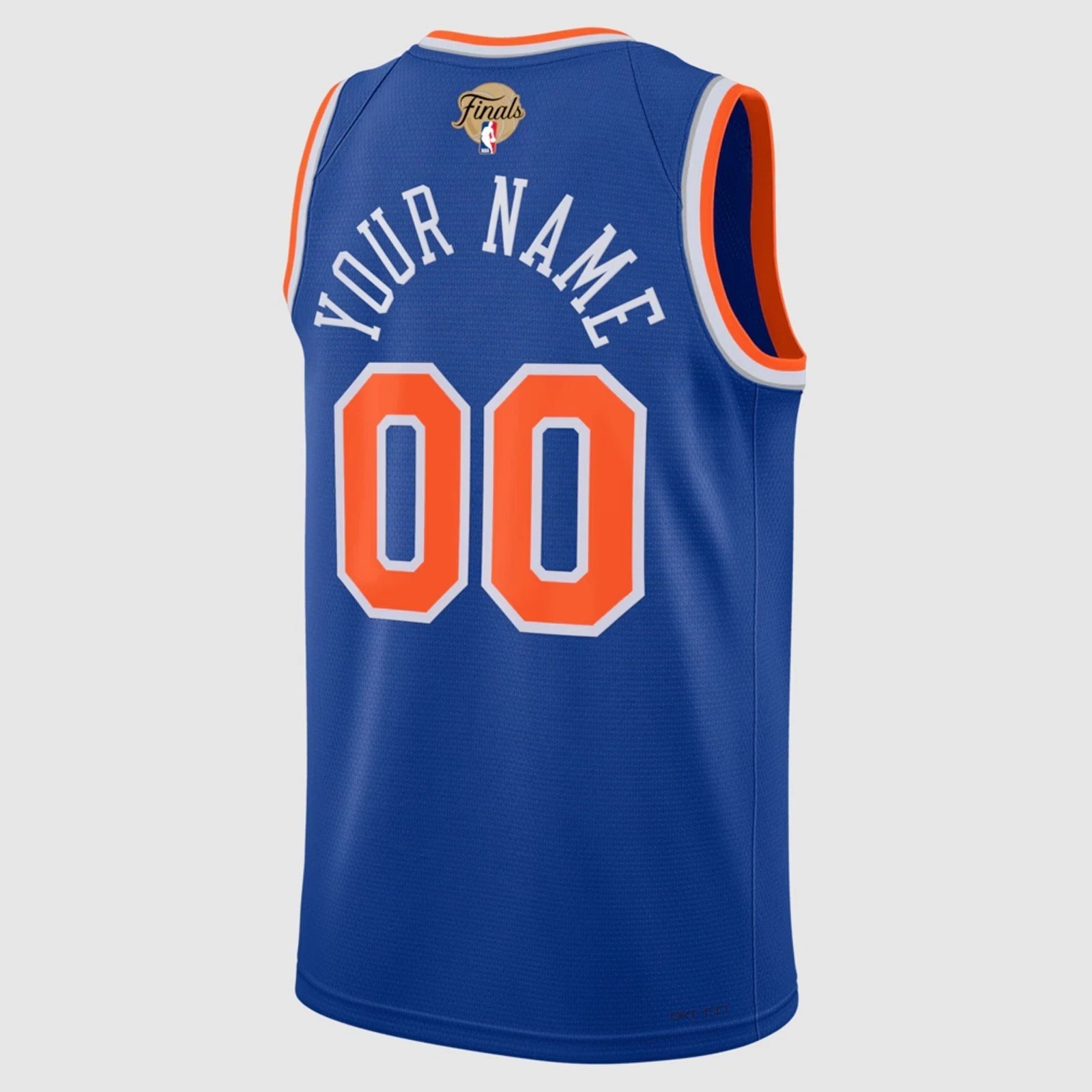 Unisex New York Knicks Blue OG Anunoby 2026 Finals Patch Custom Stitched