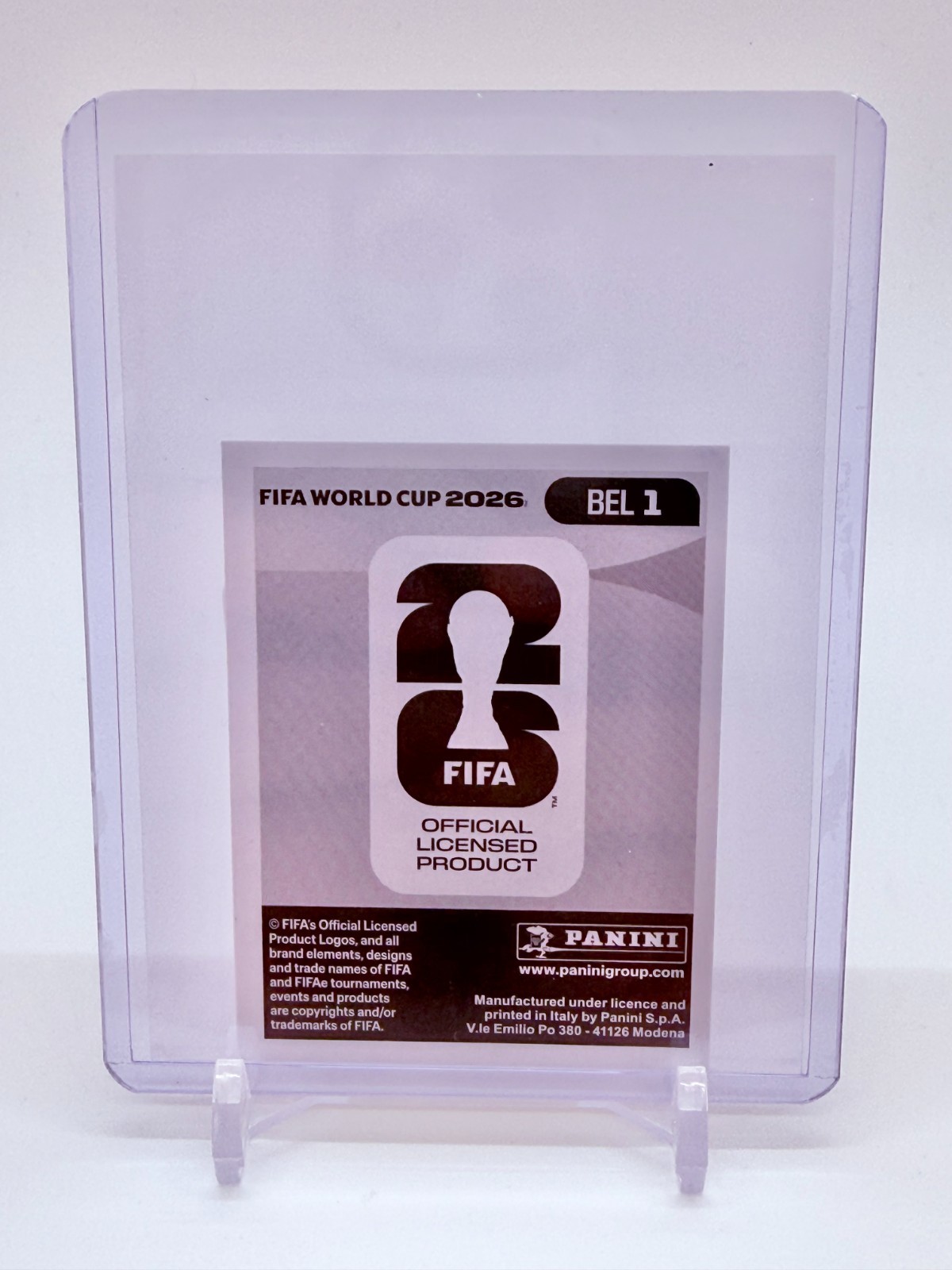 2026 Panini FIFA World Cup Soccer Sticker #BEL1 Belgium Team Logo Foil Album