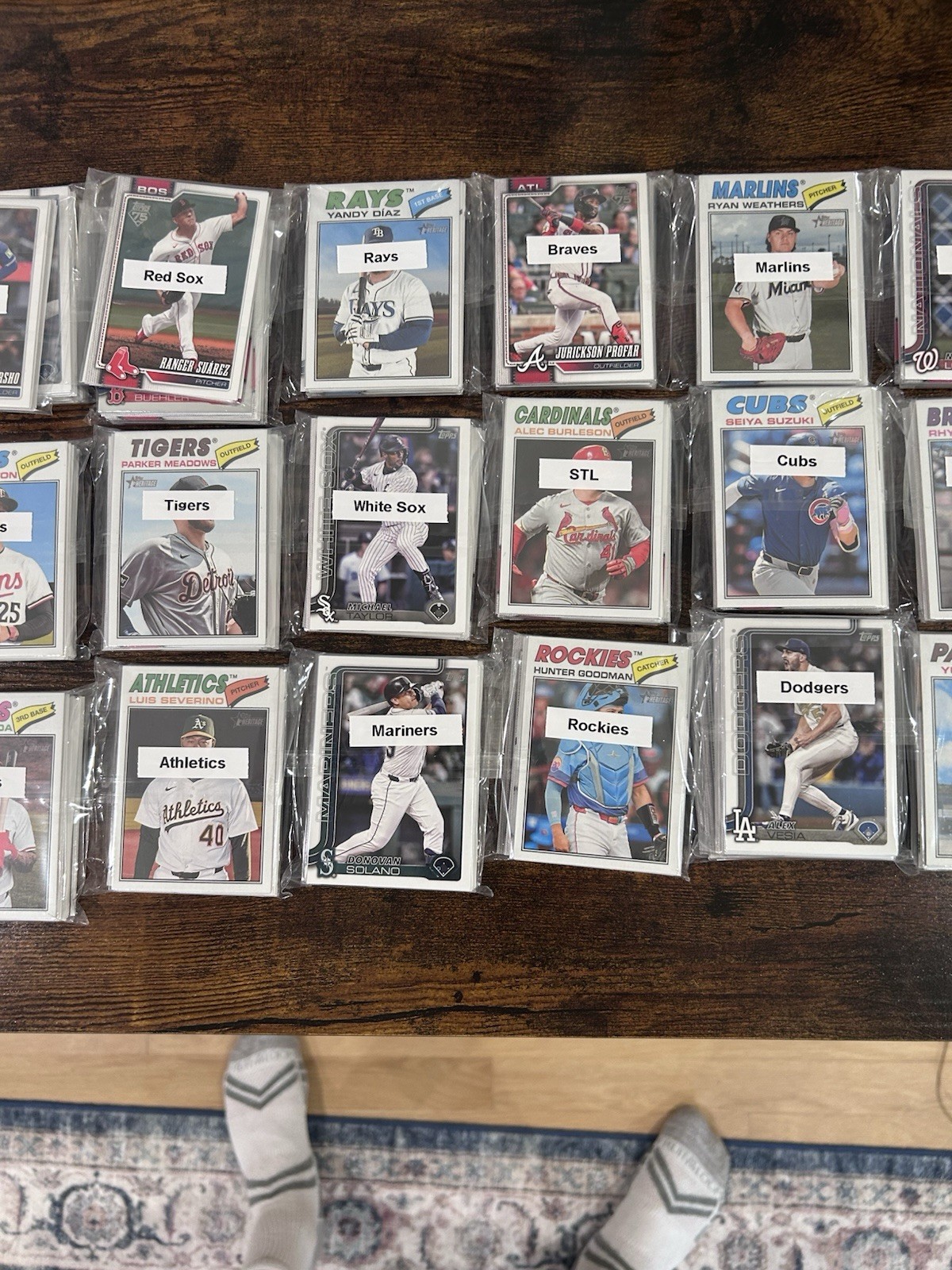 1000+ Base Baseball Cards ALL TEAMS 2025-2026 Topps – Great for Collectors