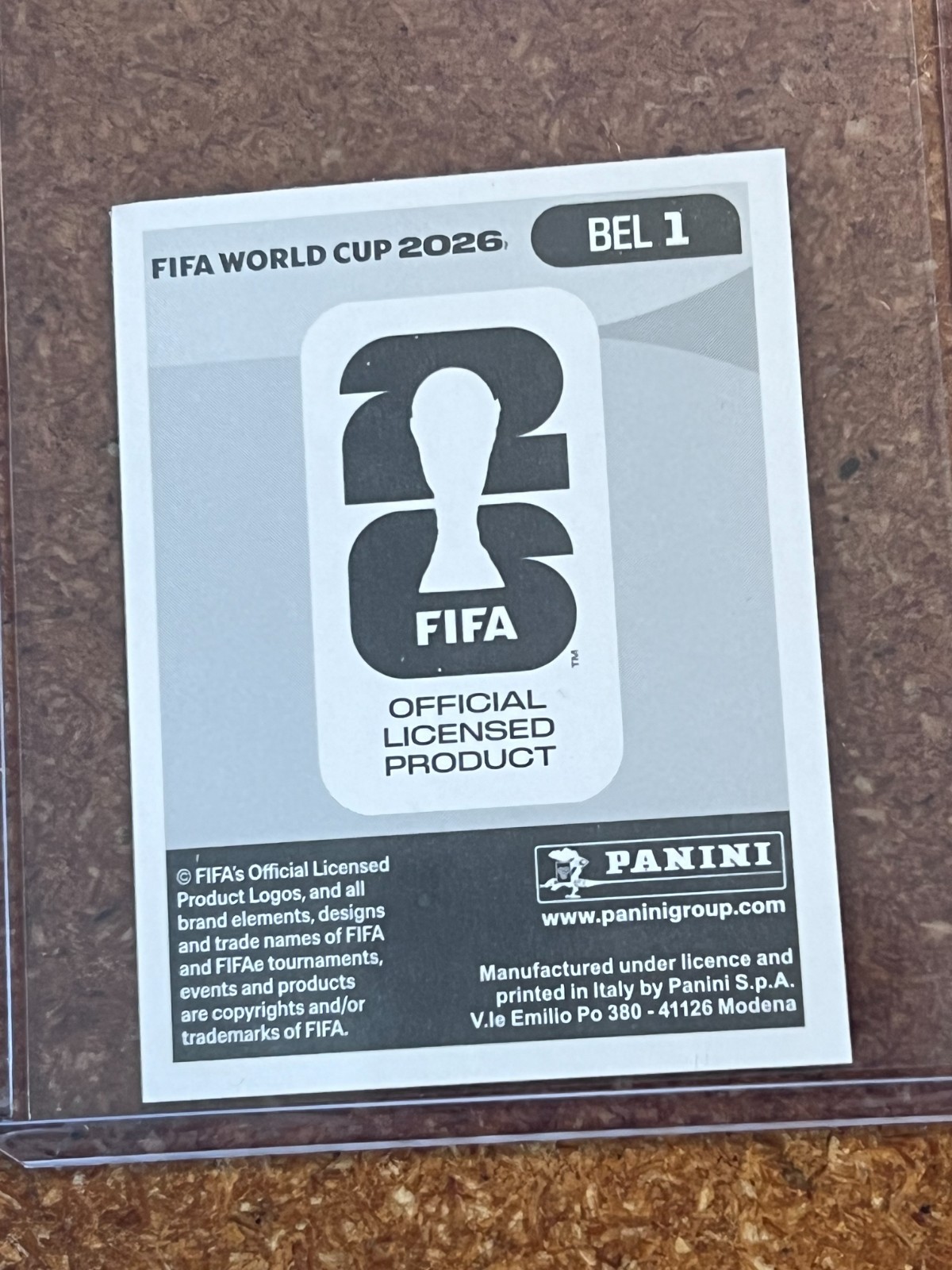 2026 Panini FIFA World Cup Soccer Sticker US Edition # BEL 1 Belgium Foil