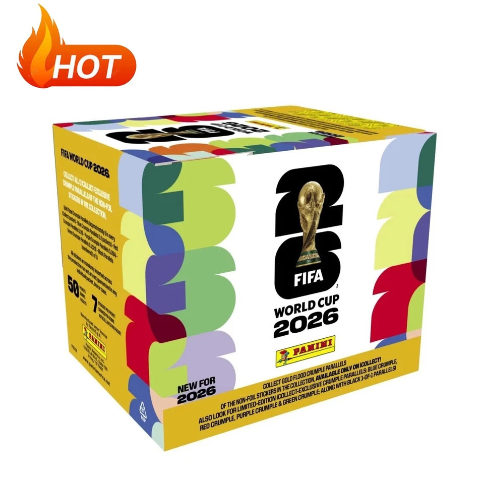 Panini FIFA World Cup 2026 Official Sticker 50-Pack Box Gold Limited 2026 New
