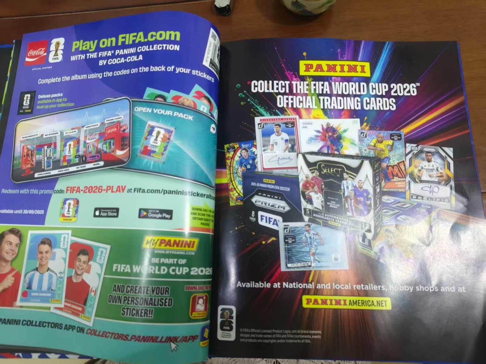 2PCS Panini FIFA World Cup USA＋Canada Hard Cover Album 1 of 2026 Special
