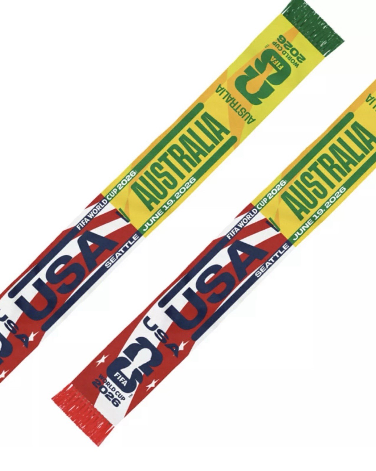 Australia Usa World Cup 2026 Soccer Seattle Matchday Scarf