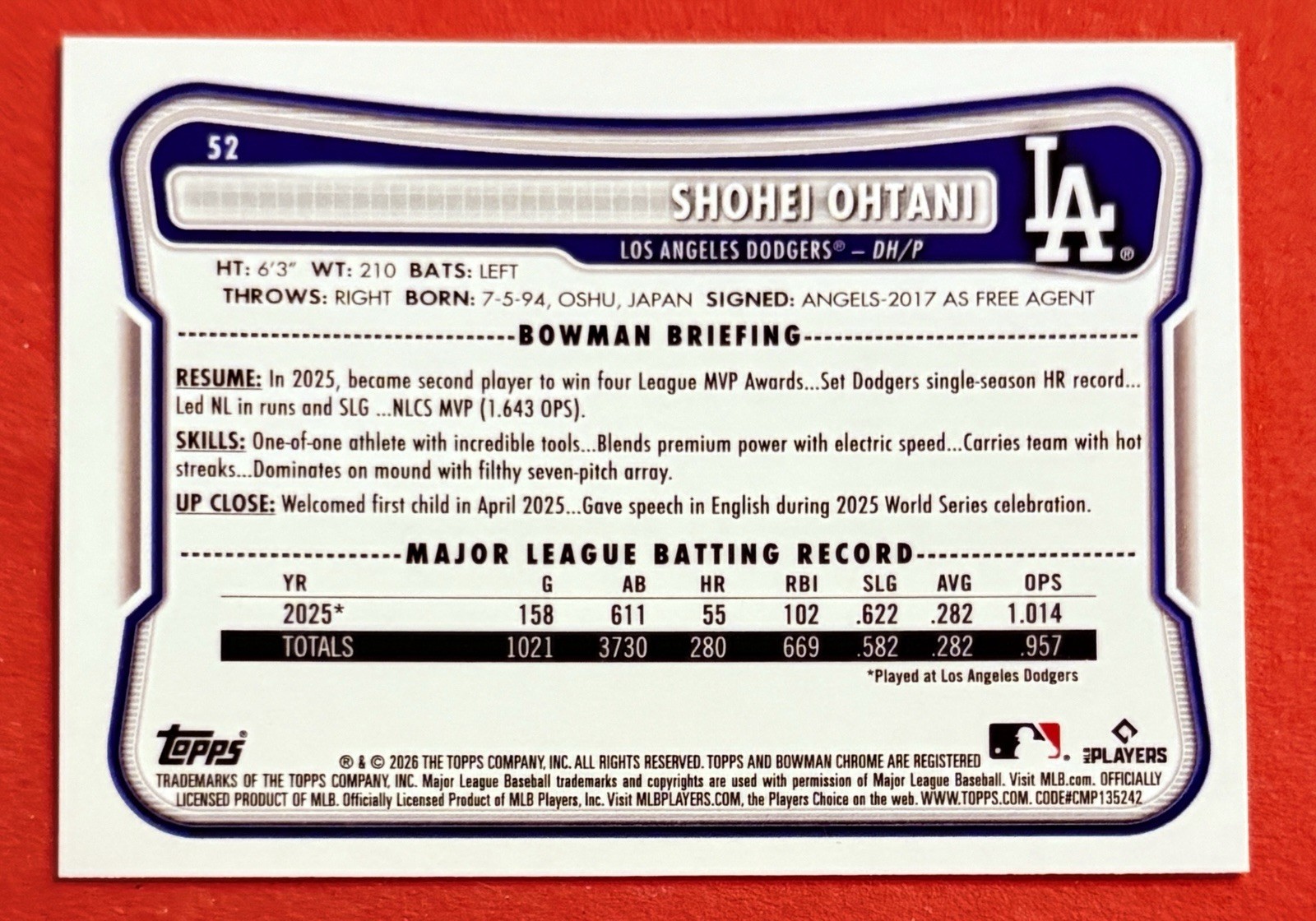 2026 Bowman – Sterling Shohei Ohtani #BST-6