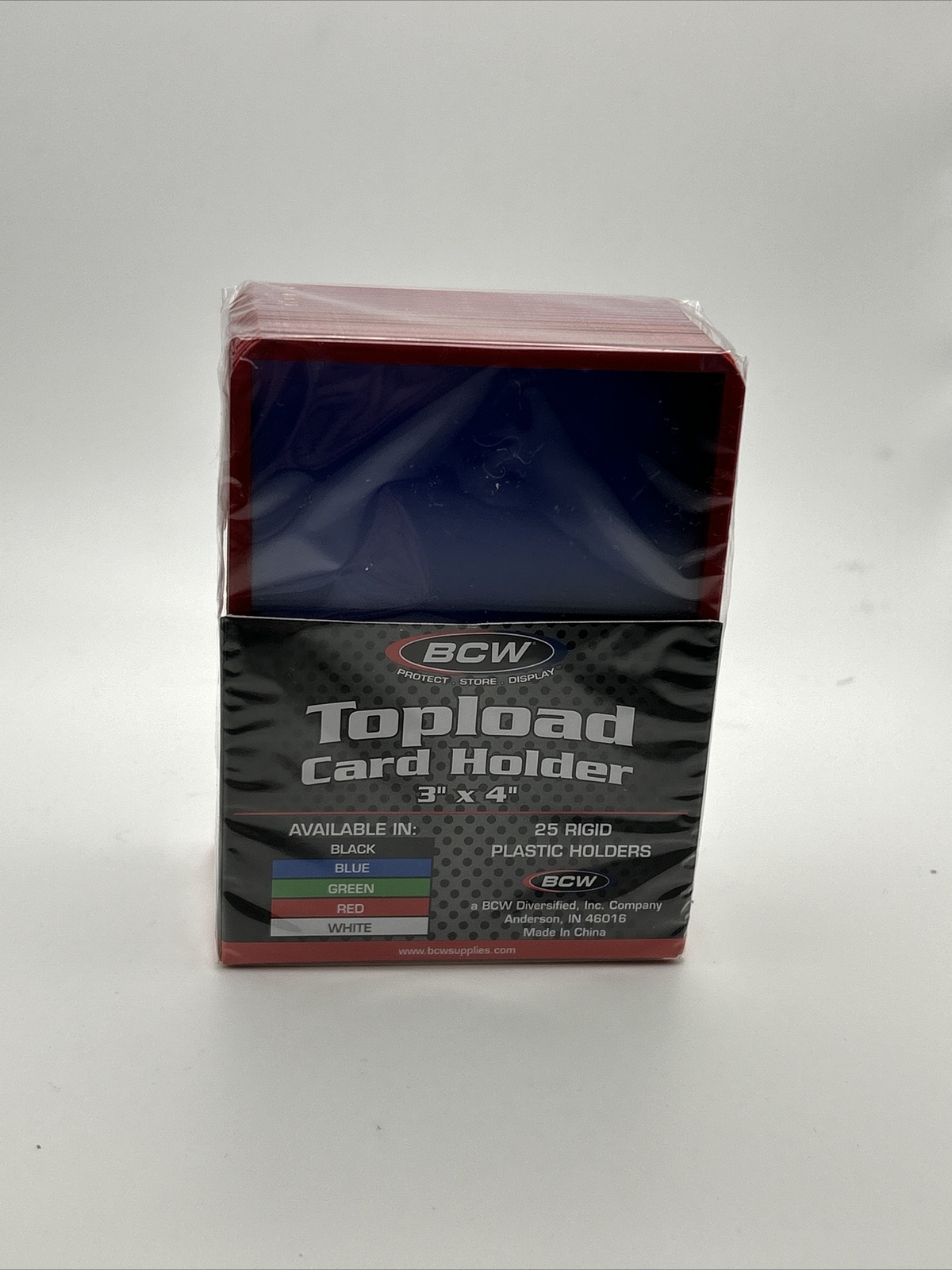 BCW 3X4 RED BORDER Toploaders 35pt 1 Pack of 25 for Standard Sized Cards